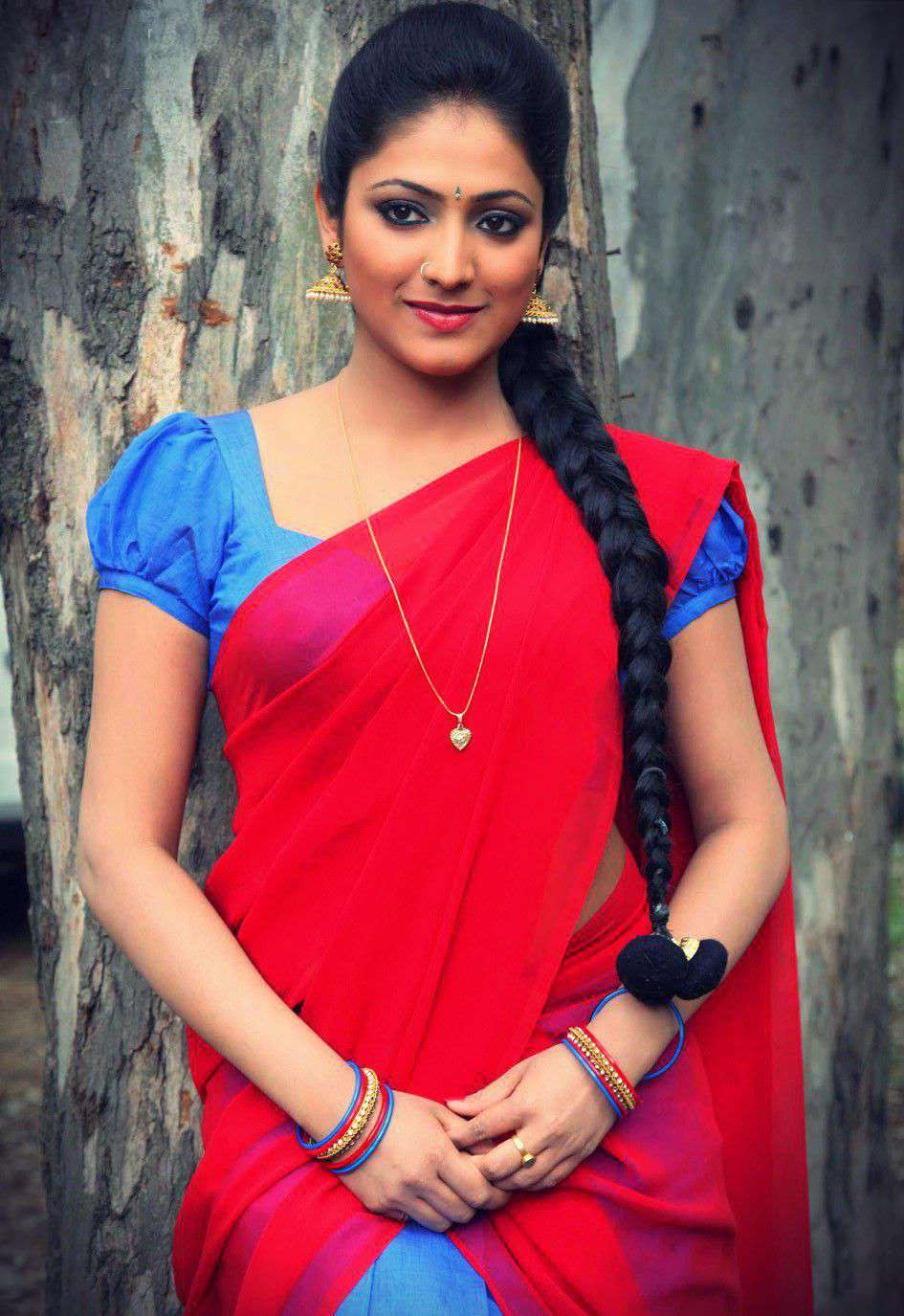 Haripriya In Red Half Saree Stills (2)