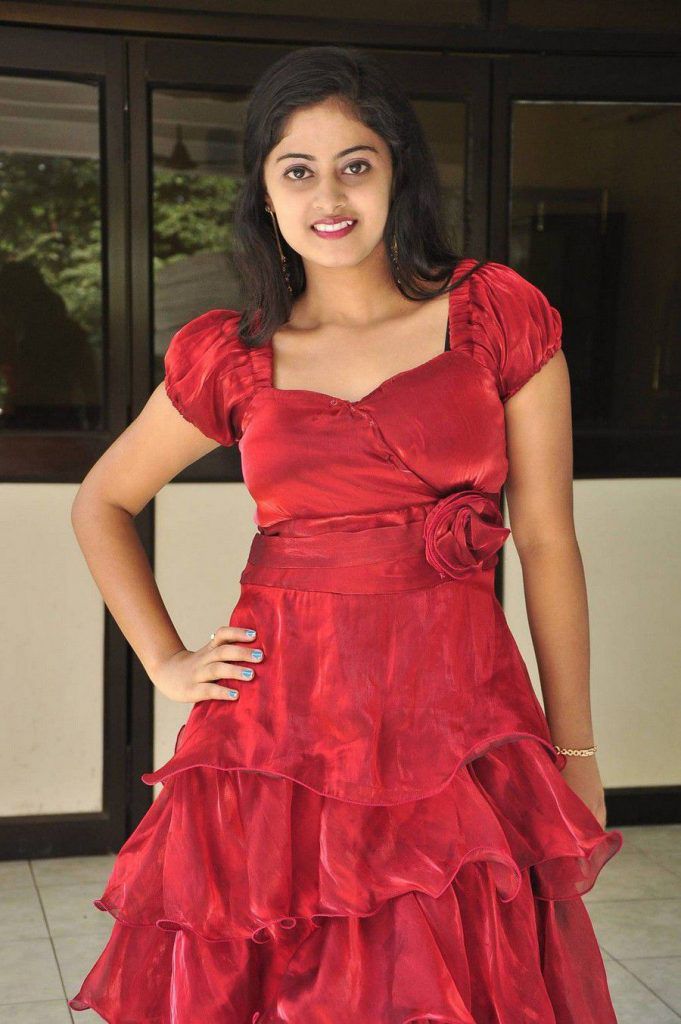 Megha Sree Red Dress Images